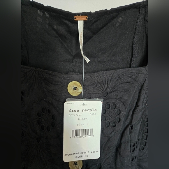 Black Eyelet Button-Down Dress - Picture 5 of 7